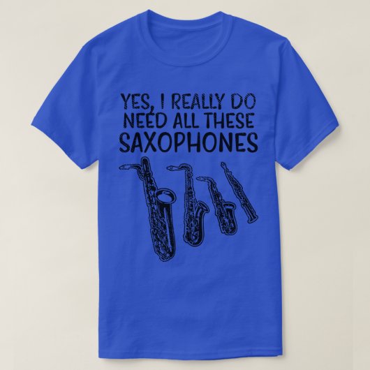 Saxofoon Types T-shirt (Design voorkant)
