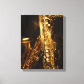 Saxofoon verpakt Canvas Print (Voorkant)