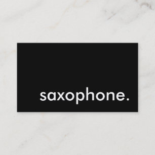 saxofoon. visitekaartje
