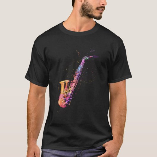 Saxofoon Voor Blues Muziek Jazz Alto Muzikanten T-shirt (Voorkant)