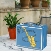 Saxofoon wervelde muziek Personeel Tekening | INIT