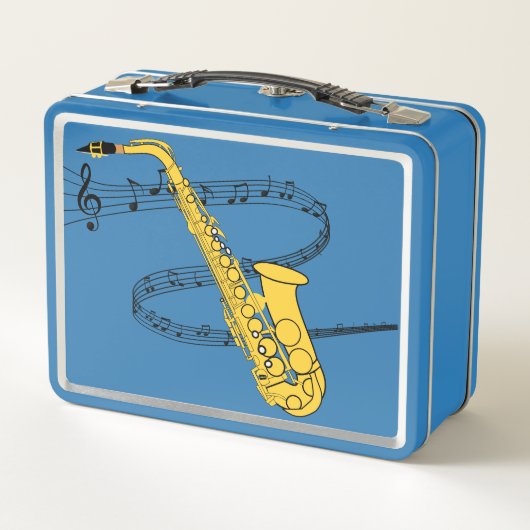 Saxofoon wervelde muziek Personeel Tekening | INIT (Achterkant)