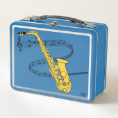 Saxofoon wervelde muziek Personeel Tekening | INIT (Voorkant)