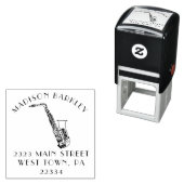 saxofoonbandleraar  zelfinktende stempel (In situ)