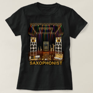 Saxofoonfamilie: Sopraan Alt Tenor Bariton T-shirt