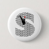 Saxofoonletter S Ronde Button 5,7 Cm (Voorkant)