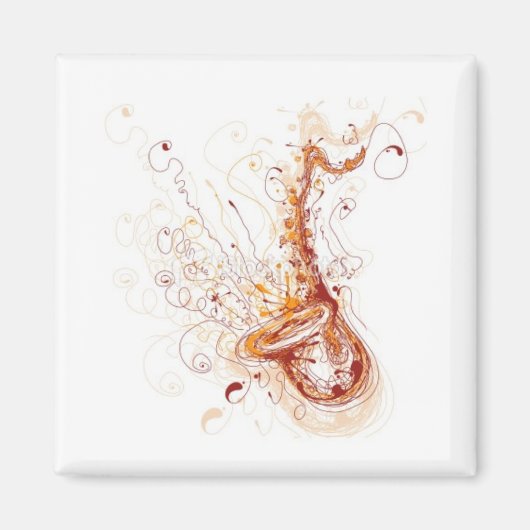 saxofoonmagneet magneet (Voorkant)