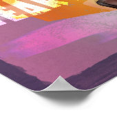 Saxofoonmeisje – gedurfde noten, wild hart poster (Hoek)