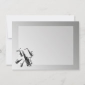 Saxofoonmuziek Bedankt Flat Kaart (Achterkant)