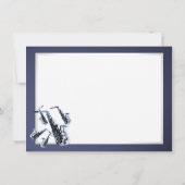 Saxofoonmuziek Bedankt Flat Kaart (Achterkant)