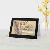 Saxofoonmuziek Quote Wenskaarten Kaart (Gele Bloem)