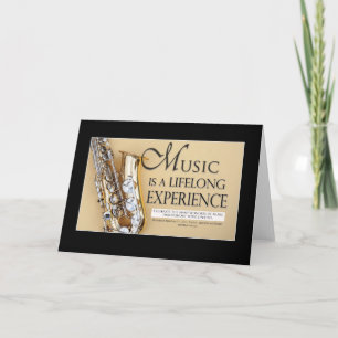 Saxofoonmuziek Quote Wenskaarten Kaart
