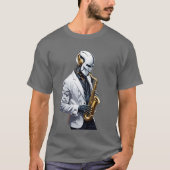 saxofoonrobot t-shirt (Voorkant)
