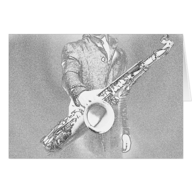 saxofoonspeler (Voorkant Horizontaal)