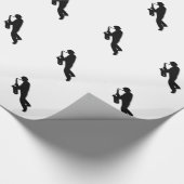 Saxofoonspeler Cadeaupapier (Hoek)