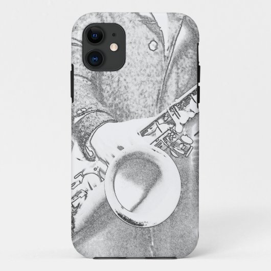 saxofoonspeler Case-Mate iPhone case (Achterkant)