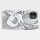 saxofoonspeler Case-Mate iPhone case (Achterkant (horizontaal))