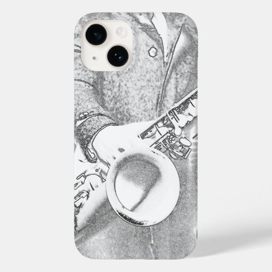 saxofoonspeler Case-Mate iPhone case (Achterkant)