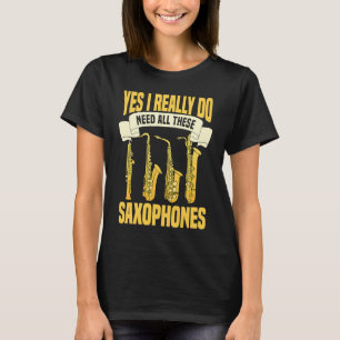 Saxofoonspeler Muziek Jazz Muzikant Saxofonist T-shirt