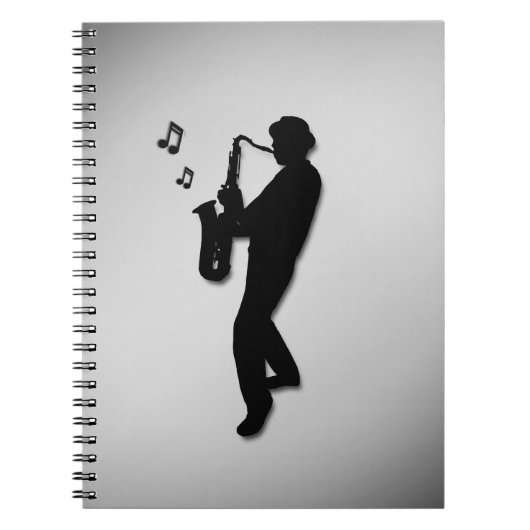 Saxofoonspeler Notitieboek (Voorkant)
