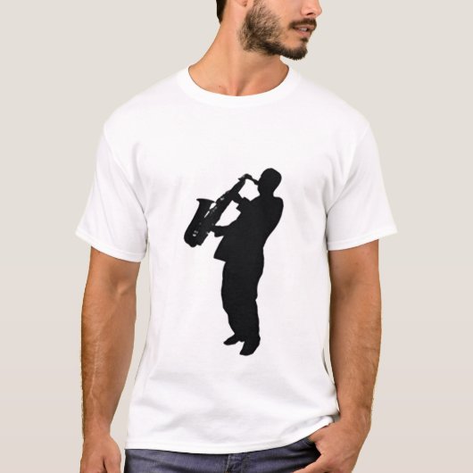 Saxofoonspeler T-shirt (Voorkant)