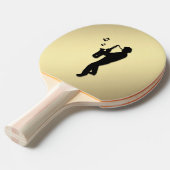 Saxofoonspeler Tafeltennisbatje (Voorkant Gekanteld)