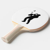 Saxofoonspeler Tafeltennisbatje (Voorkant Gekanteld)