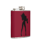 Saxofoonspeler Vrouw Flask - Kies kleur Heupfles (Rechts)