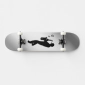 Saxofoonspeler Zilver Skateboard (Horizontaal)