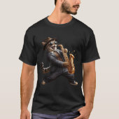 Saxofoonvirtuoos, uiteraard, Jazz Cat T-shirt (Voorkant)