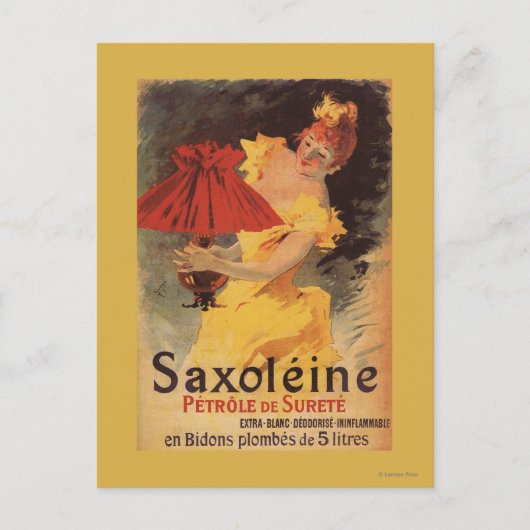 Saxoleine Lamp Oil Red Lampshade Briefkaart (Voorkant)