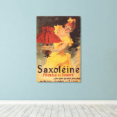 Saxoleine Lamp Oil Red Lampshade Canvas Afdruk (Insitu (Houten vloer))