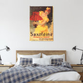 Saxoleine Lamp Oil Red Lampshade Canvas Afdruk (Insitu (Slaapkamer))