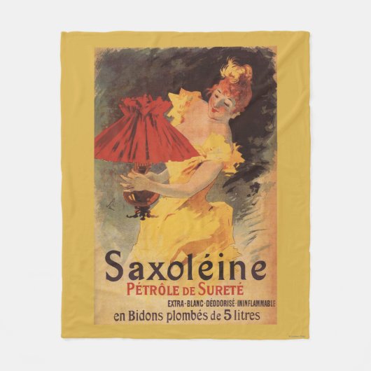 Saxoleine Lamp Oil Red Lampshade Fleece Deken (Voorkant)