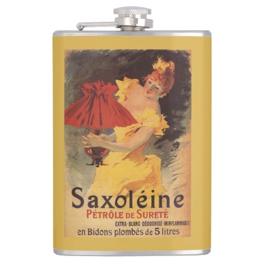 Saxoleine Lamp Oil Red Lampshade Heupfles (Voorkant)