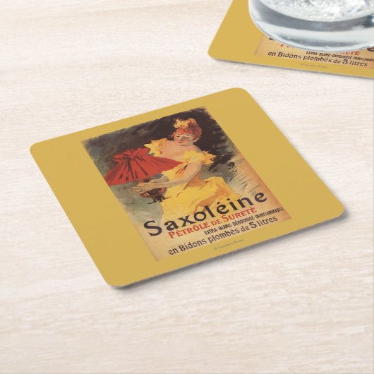 Saxoleine Lamp Oil Red Lampshade Kartonnen Onderzetters (Schuin)