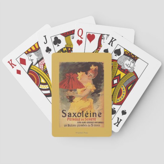 Saxoleine Lamp Oil Red Lampshade Pokerkaarten (Achterkant)