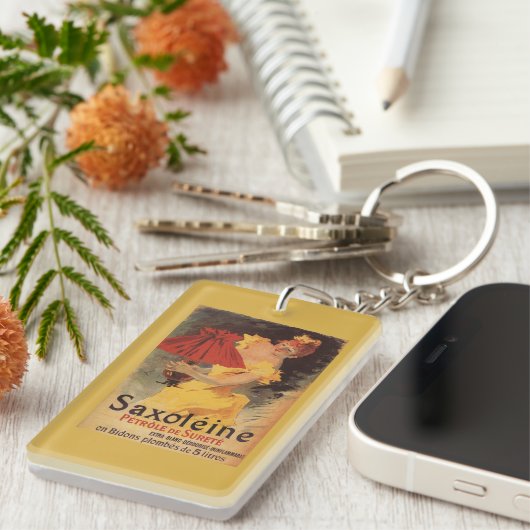 Saxoleine Lamp Oil Red Lampshade Sleutelhanger (Voorkant Rechts)