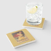 Saxoleine Lamp Oil Red Lampshade Stenen Onderzetter (Zijkant)