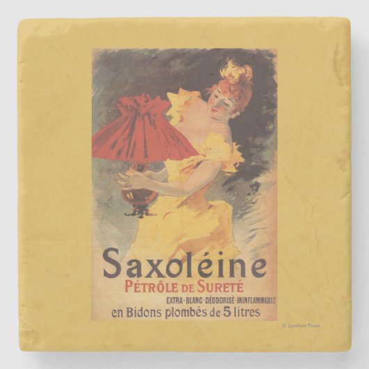 Saxoleine Lamp Oil Red Lampshade Stenen Onderzetter (Voorkant)