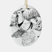Saxon Crescent Pigeon 1973 Keramisch Ornament (Rechts)