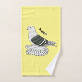 Saxon Shield duivenvogel cartoon illustratie Bad Handdoek (Handdoek)
