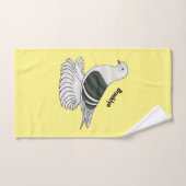 Saxon Shield duivenvogel cartoon illustratie Bad Handdoek (Handdoek)