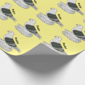 Saxon Shield duivenvogel cartoon illustratie Cadeaupapier (Hoek)