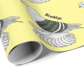 Saxon Shield duivenvogel cartoon illustratie Cadeaupapier (Rol Hoek)