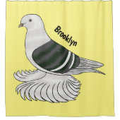 Saxon Shield duivenvogel cartoon illustratie Douchegordijn (Voorkant)