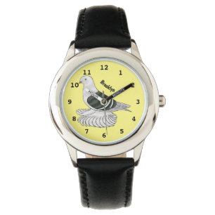 Saxon Shield duivenvogel cartoon illustratie Horloge