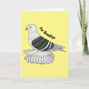 Saxon Shield duivenvogel cartoon illustratie Kaart