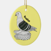 Saxon Shield duivenvogel cartoon illustratie Keramisch Ornament (Rechts)