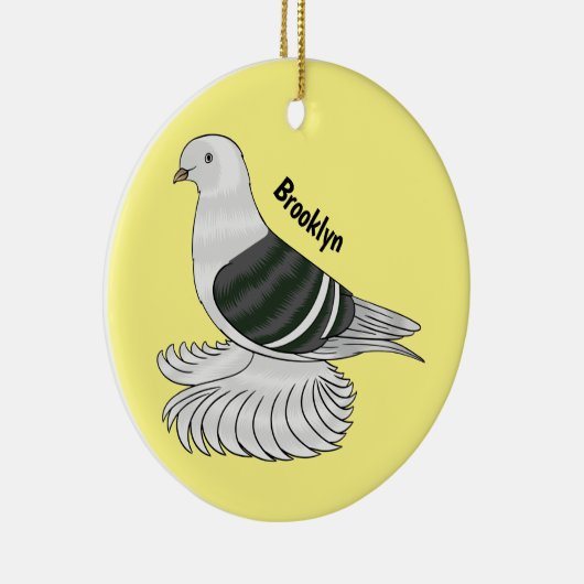 Saxon Shield duivenvogel cartoon illustratie Keramisch Ornament (Rechts)